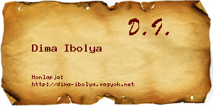 Dima Ibolya névjegykártya