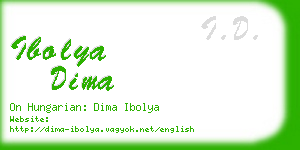 ibolya dima business card